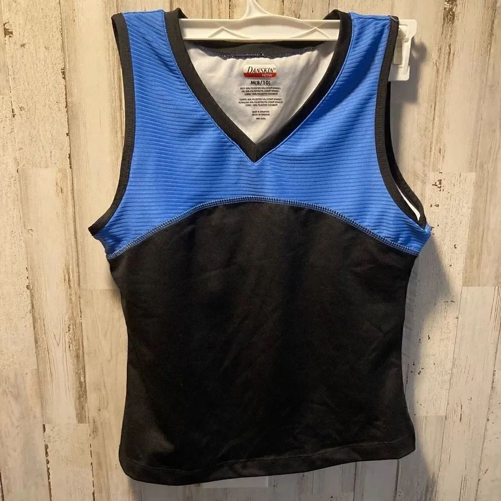 Danskin workout outfit blue and black